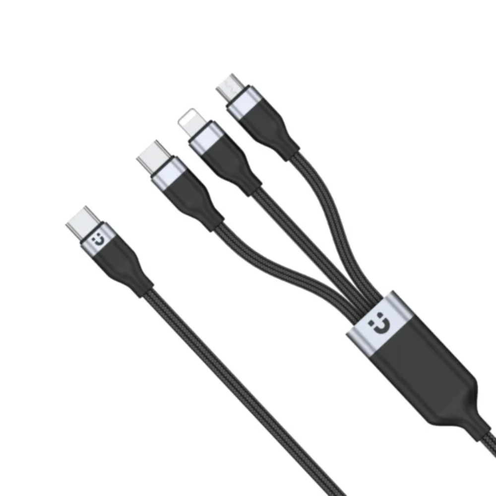 UNITEK C14101BK-1.5M 3-IN-1 USB-C TO MICRO + LIGHTNING + TYPE-C CABLE