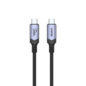 UNITEK C14110GY-2M USB-C TO USB-C PD 3.1 FAST CHARGING CABLE 2M 240W BRAIDED