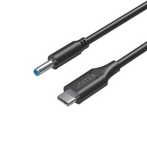 UNITEK C14117BK-1.8M USB-C TO DC HP BLUE PIN ( 4.5 X 3MM ) POWER CHARGING CABLE 65W