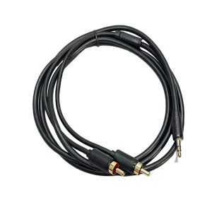 UNITEK C9021BK 3.5MM MALE TO 2RCA MALE AUDIO CABLE 1.5M