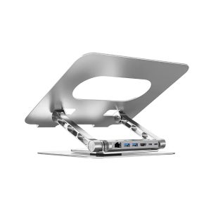 UNITEK D1109B01 LAPTOP STAND 360° ROTATING BASE WITH DETACHABLE USB-C HUB 1XLAN, 1XHDMI, 2XUSB ,PD 100W