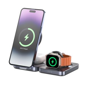 UNITEK P1300AGY01 15W Qi2 Foldable 3-in-1 Charging Station