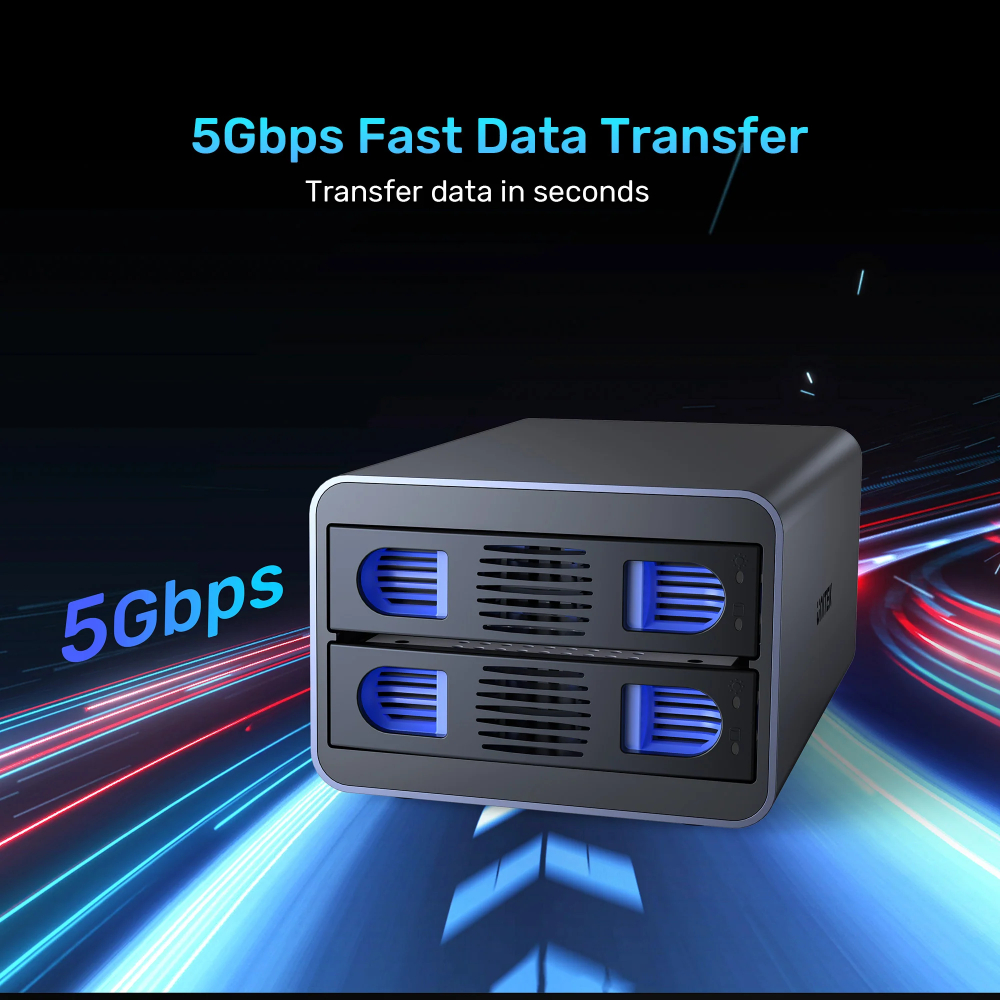 UNITEK S1308B01-EU 2BAY 2.5''/3.5'' SATA EXTERNAL HAR DRIVE ENCLOSURE - Image 9
