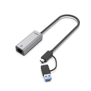 nitek U1313C 2.5G Ethernet Adapter with USB-C and USB-A connectors