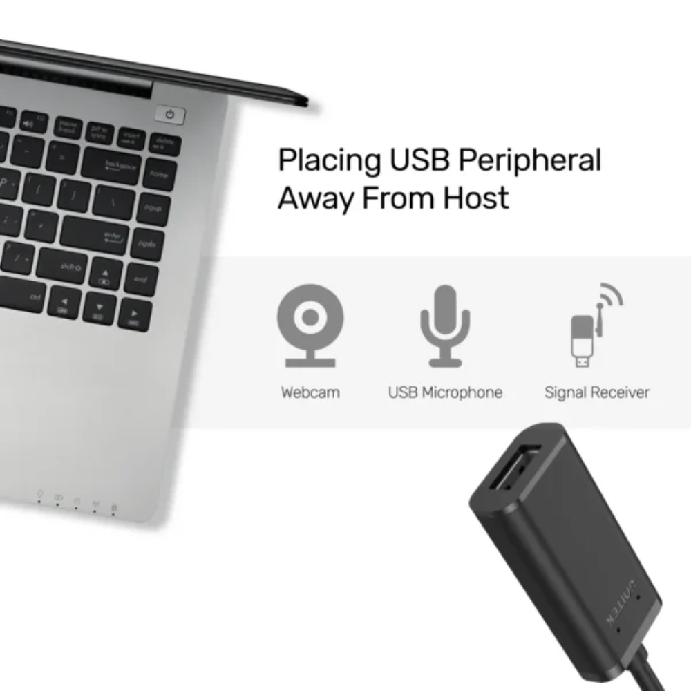 UNITEK Y-278 USB 2.0 MALE TO FEMALE EXTENSION CABLE 10M - Image 2