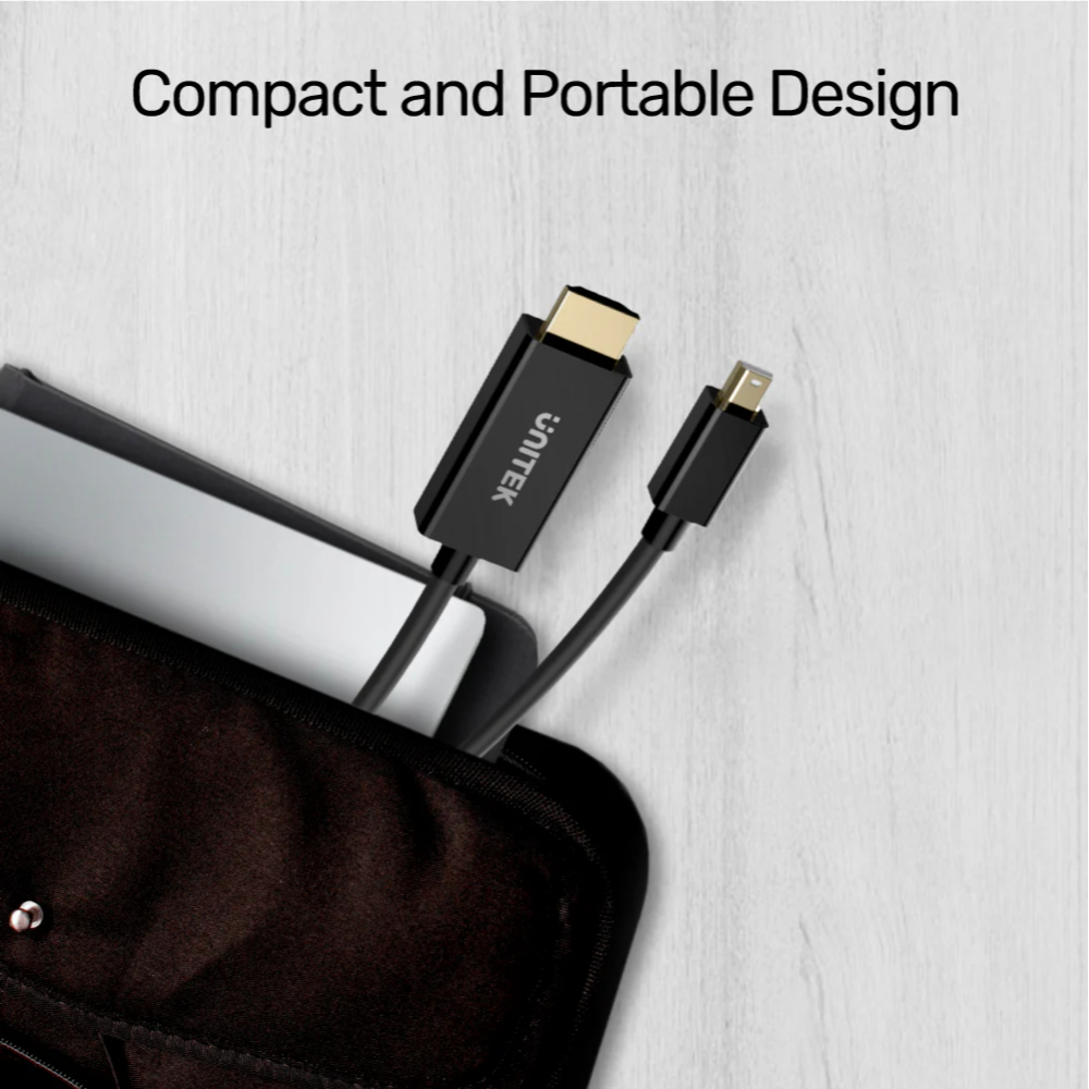 UNITEK V1152A MINI DISPLAY PORT TO HDMI CABLE 2M 4K@30HZ - Image 9