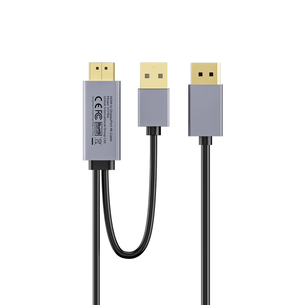 UNITEK V1714AGY01 HDMI TO DISPLAY PORT 4K@60HZ CABLE 1.8M - Image 8
