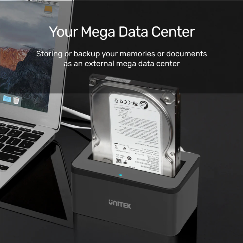 UNITEK Y-1078 USB 3.0 HARD DRIVE DOCKING STATION SATA 6G 2.5''/3.5'' - Image 2