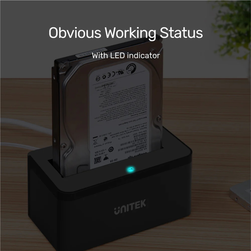 UNITEK Y-1078 USB 3.0 HARD DRIVE DOCKING STATION SATA 6G 2.5''/3.5'' - Image 5