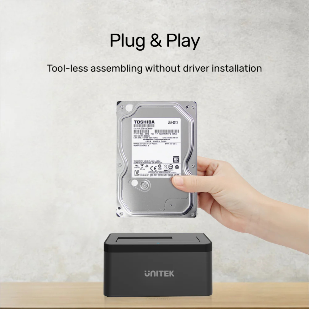 UNITEK Y-1078 USB 3.0 HARD DRIVE DOCKING STATION SATA 6G 2.5''/3.5'' - Image 6