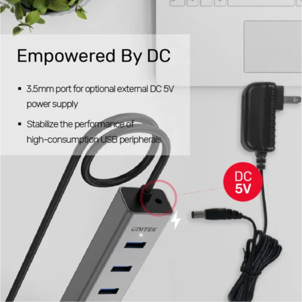 UNITEK Y-3090 uHUB S7 7-PORT USB 3.0 POWERED HUB 5GBPS 40CM - Image 4