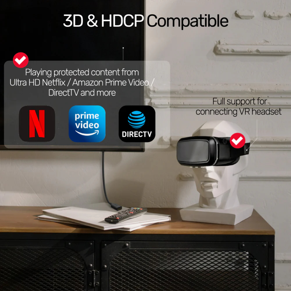 UNITEK Y-C166K-3M 4K@60HZ HDMI EXTENSION CABLE 3M - Image 6