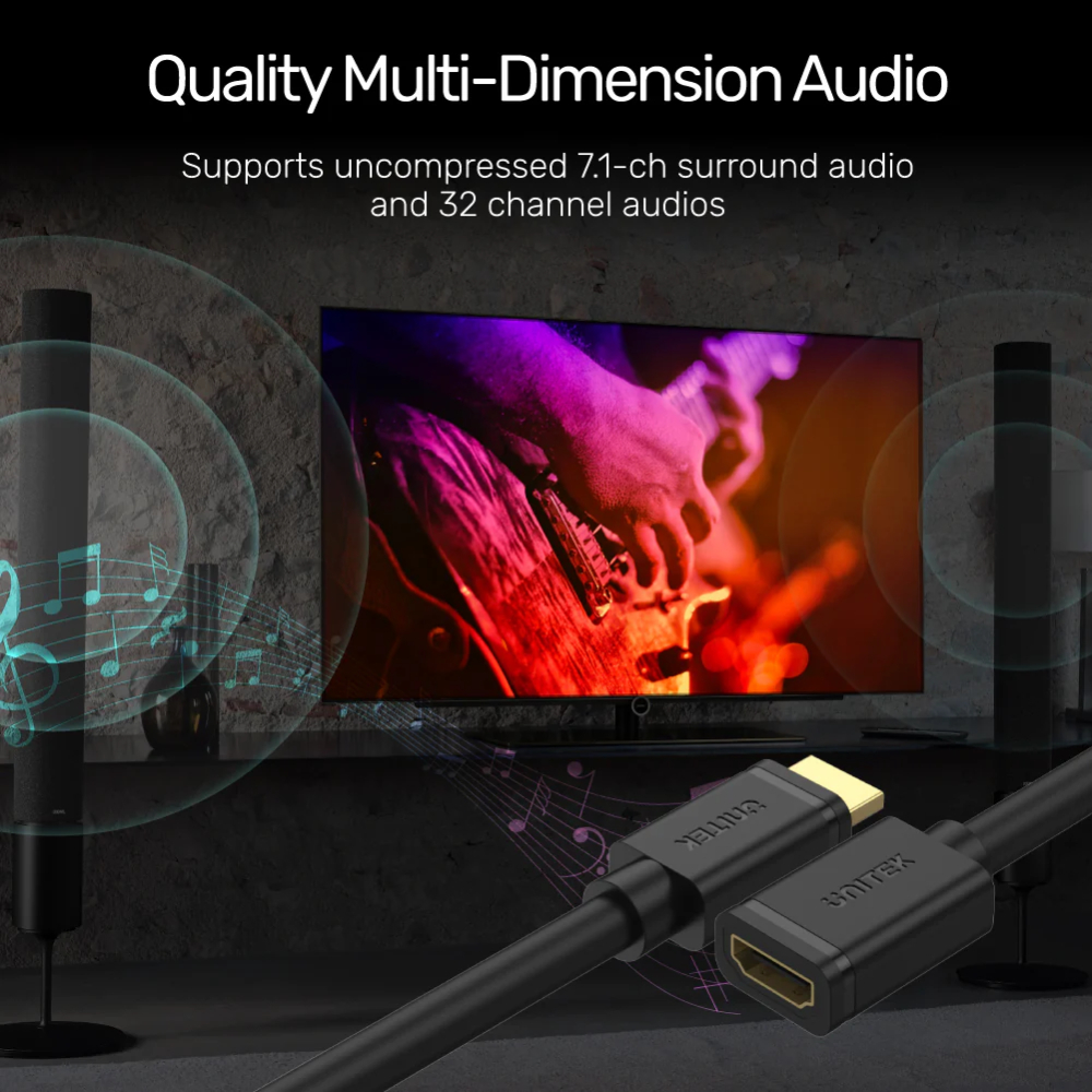 UNITEK Y-C166K-3M 4K@60HZ HDMI EXTENSION CABLE 3M - Image 7