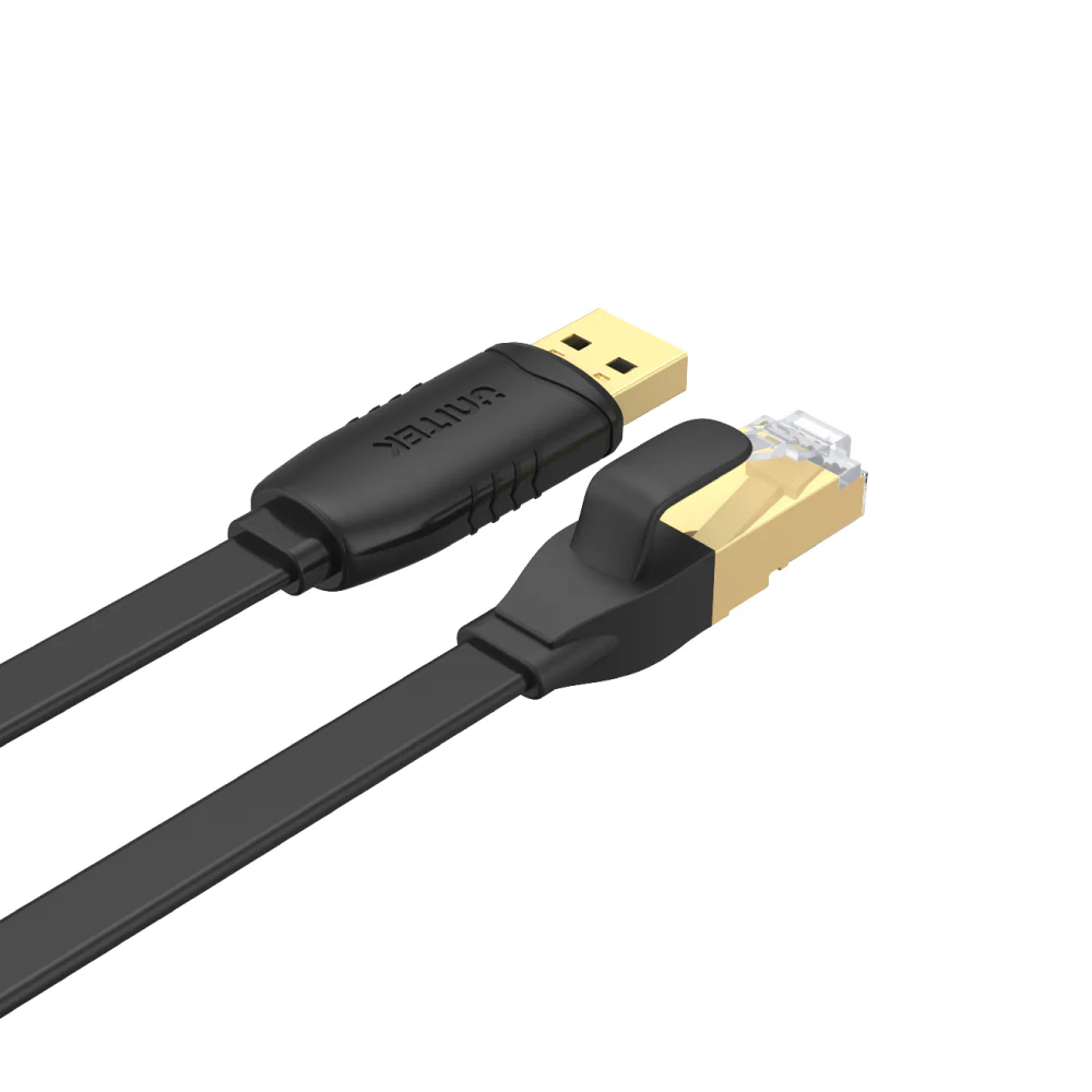 UNITEK Y-SP02001B USB 2.0 TO RJ45 CONSOLE ROLLOVER FLAT CABLE 1.8M - Image 2