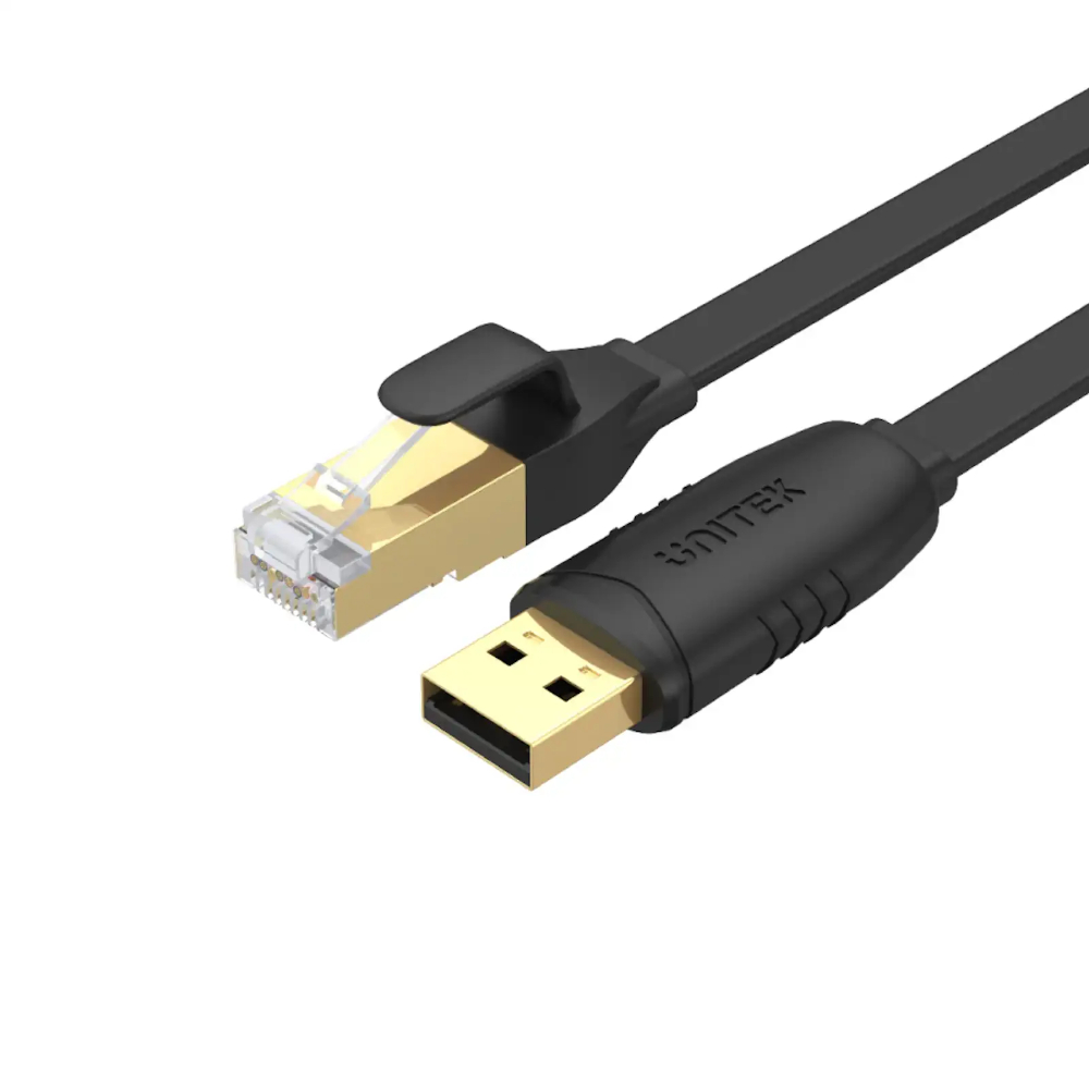 Unitek Y-SP02001B USB to RJ45 Console Rollover Flat Cable