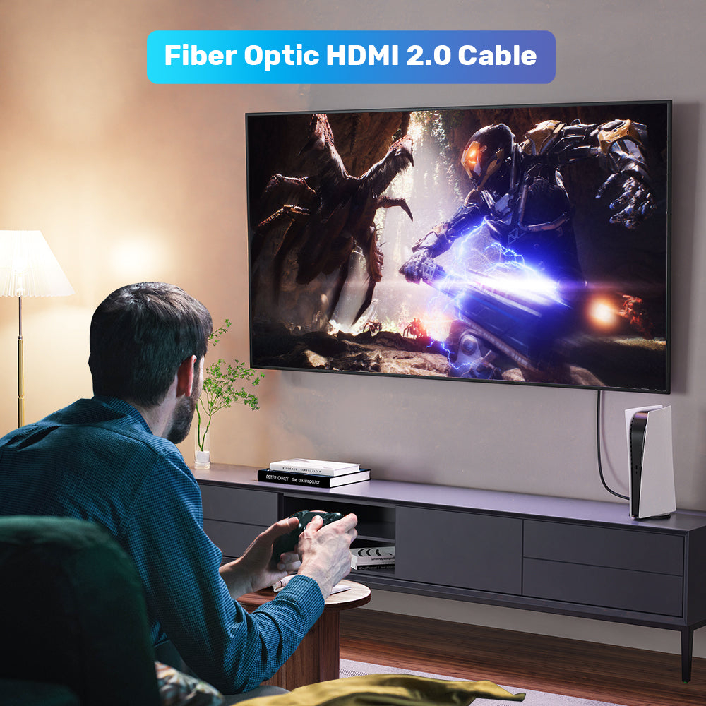 UNITEK C11072BK-10M HDMI TO HDMI FIBER OPTIC CABLE 4K@60HZ 10M - Image 12