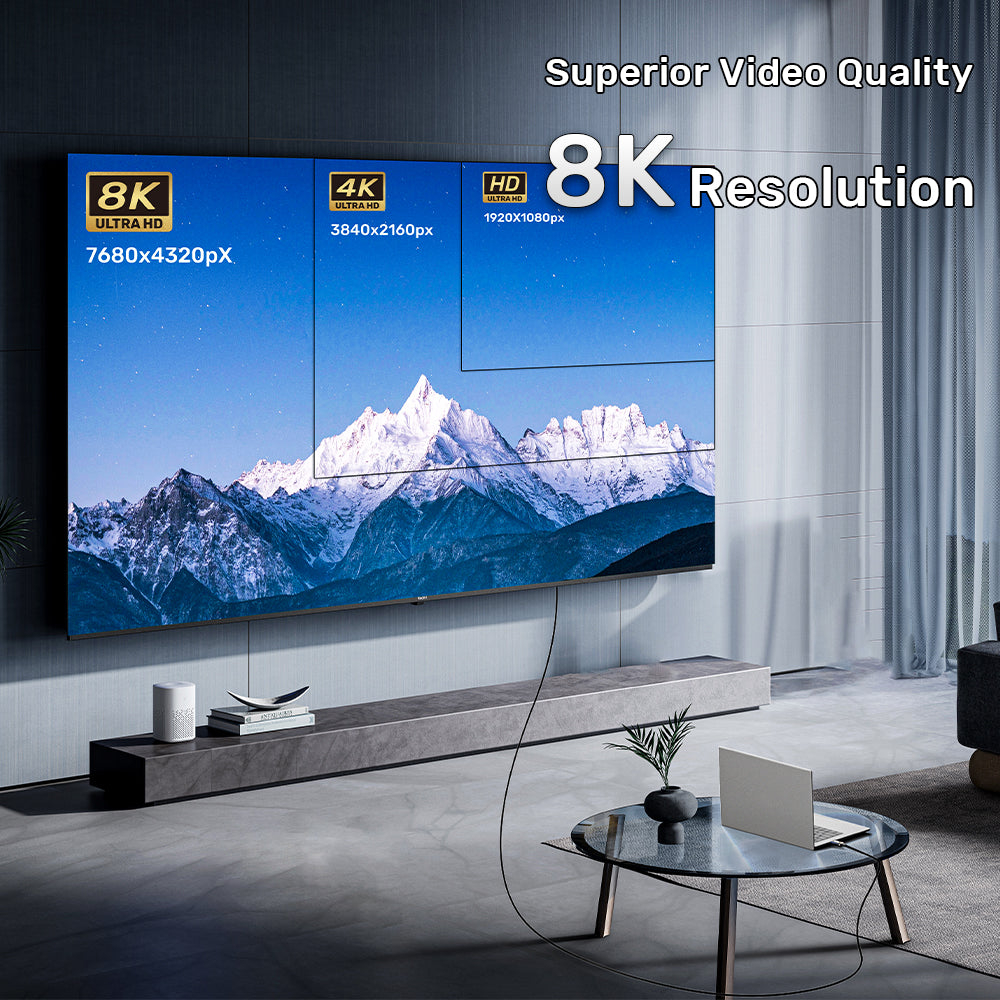 UNITEK C11085GY01-10M HDMI TO HDMI FIBER OPTIC CABLE 8K@60HZ 10M - Image 3