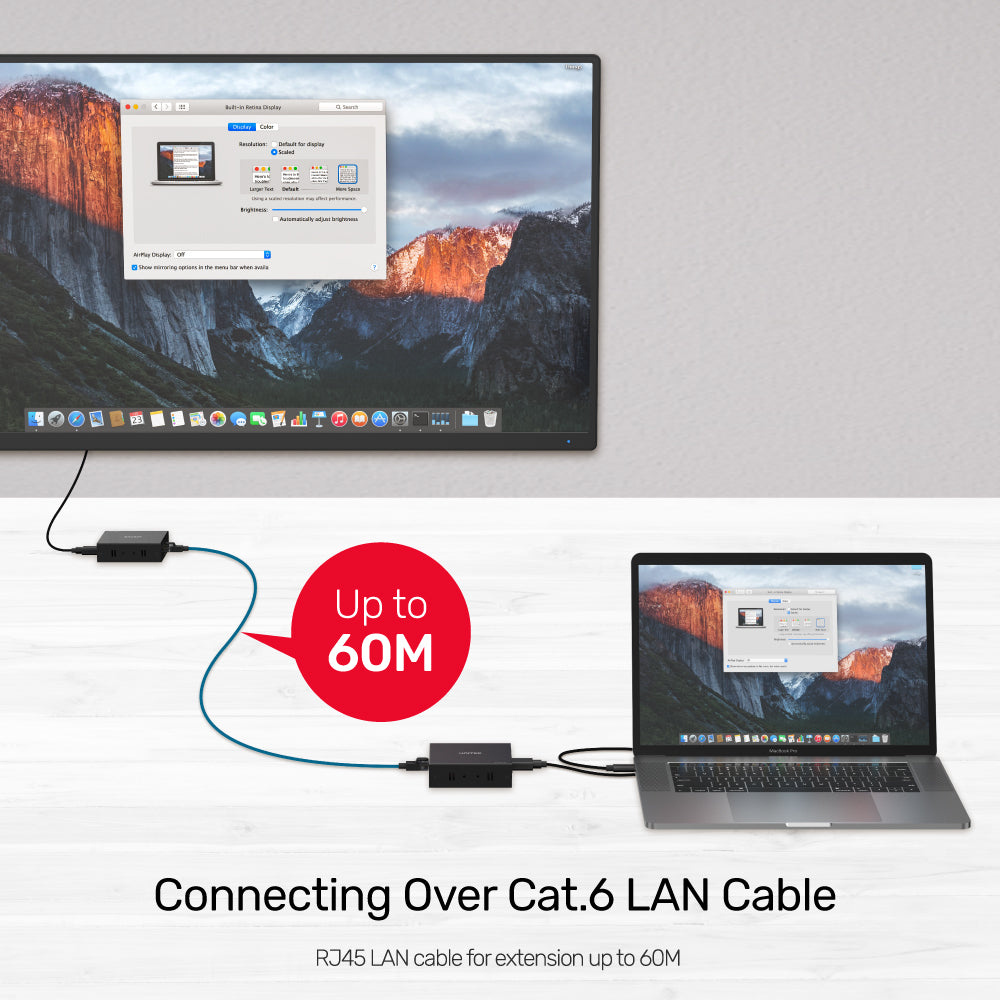 Unitek V101A HDMI Extender Over Ethernet Cable Up to 150M