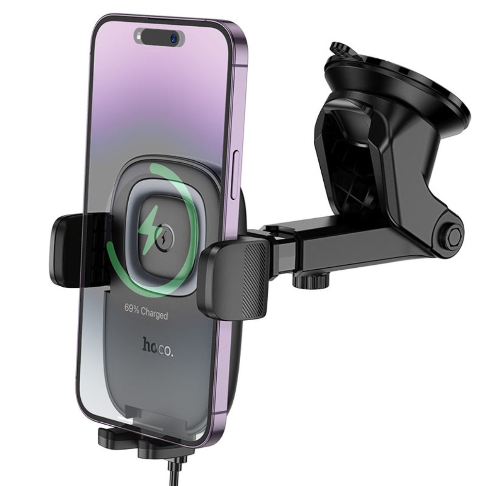 HOCO HW32 Crown Fast Wireless Charging Car Holder - Image 7