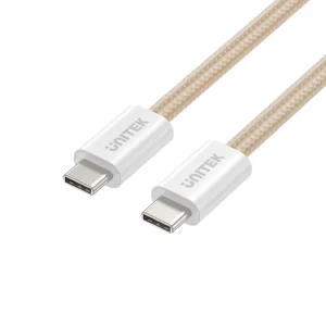 UNITEK C14141ACL01-1M MAGNETIC USB-C M/M CABLE 100W 1M CREAM LATTE