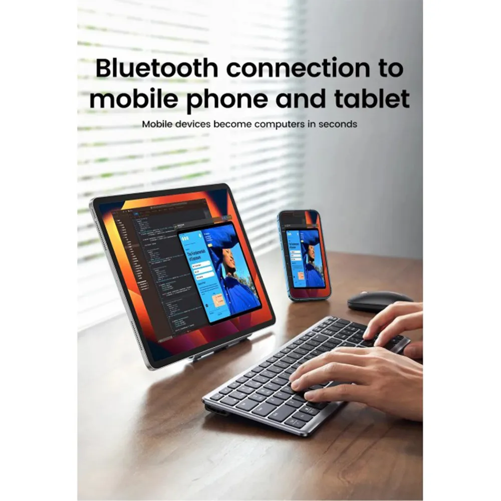 UGREEN 15258 Ultra Slim Wireless Keyboard Bluetooth 5.0 & 2.4G - Image 2