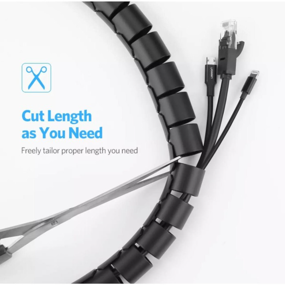 UGREEN 30820 PROTECTION TUBE 25mm CABLE ZIPPER 5M BLACK - Image 6