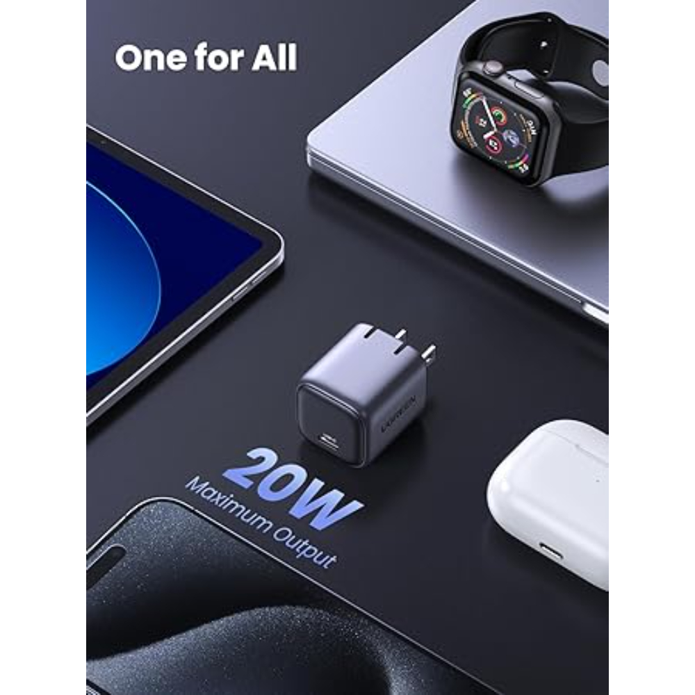 UGREEN 55428 USB-C 20W GAN FAST CHARGER US (GRAY) - Image 2