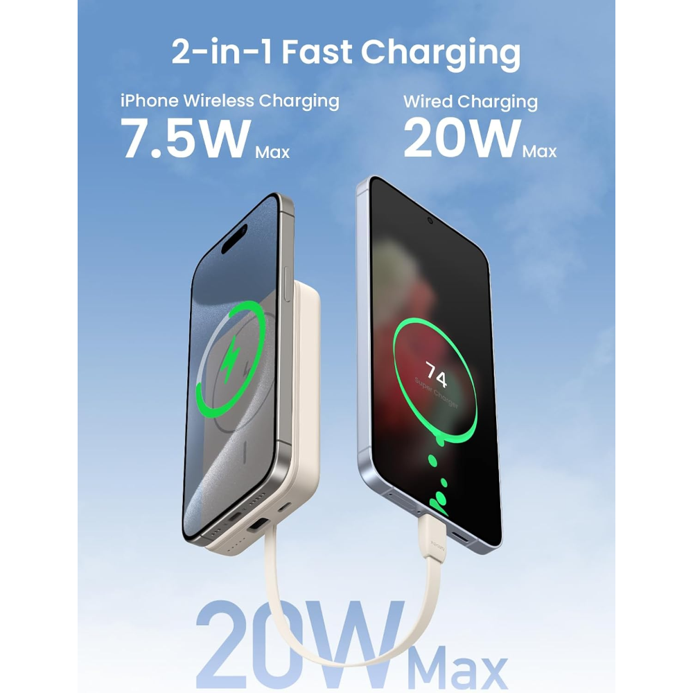 UGREEN 35341 NEXODE MAGNETIC WIRELESS POWER BANK 20W - Image 2