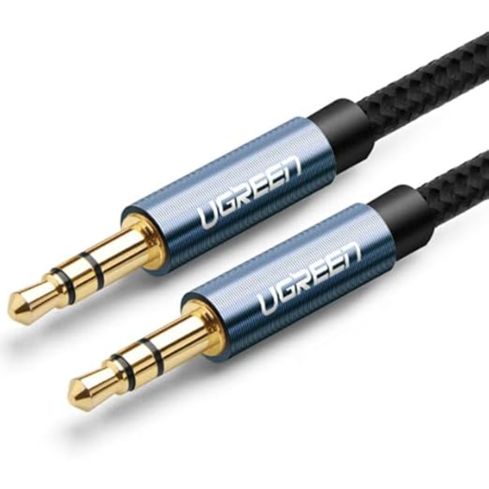 UGREEN 10688 3.5mm Male to 3.5mm Male Cable Gold Plated Metal Case with Braid 3m (Blue) - Image 2