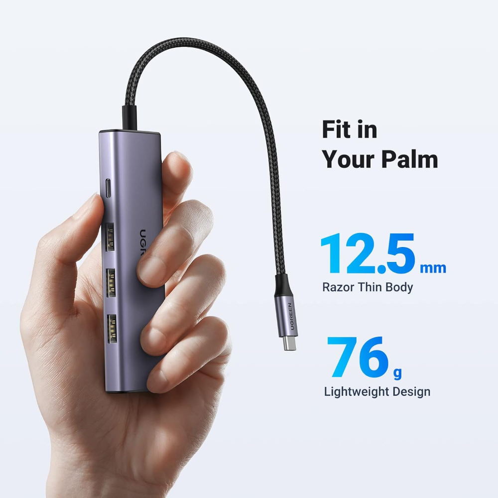 UGREEN 15596 Revodok USB C Hub 5 in 1 Multiport Adapter 4K HDMI 100W Power Delivery - Image 3