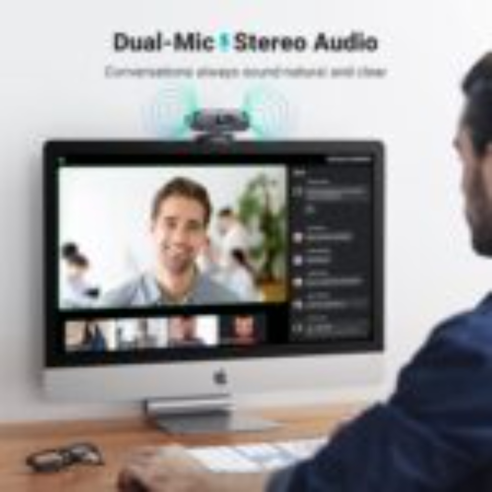 UGREEN 35626 2K Webcam Full HD 1080p/60fps with Autofocus, Dual Mics & Privacy Cover - Image 3