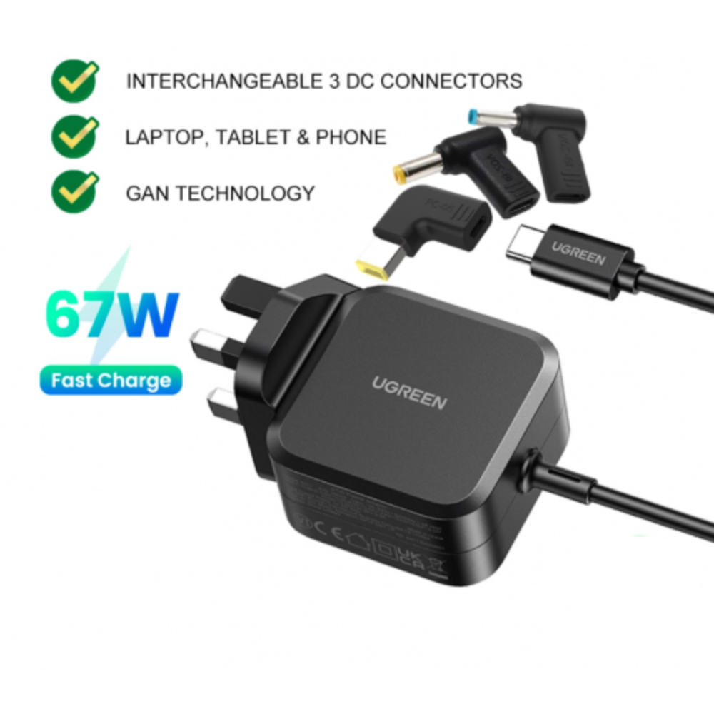 UGREEN 35063 67W Power Adapter (UK Plug) Universal Laptop Charger - Image 4