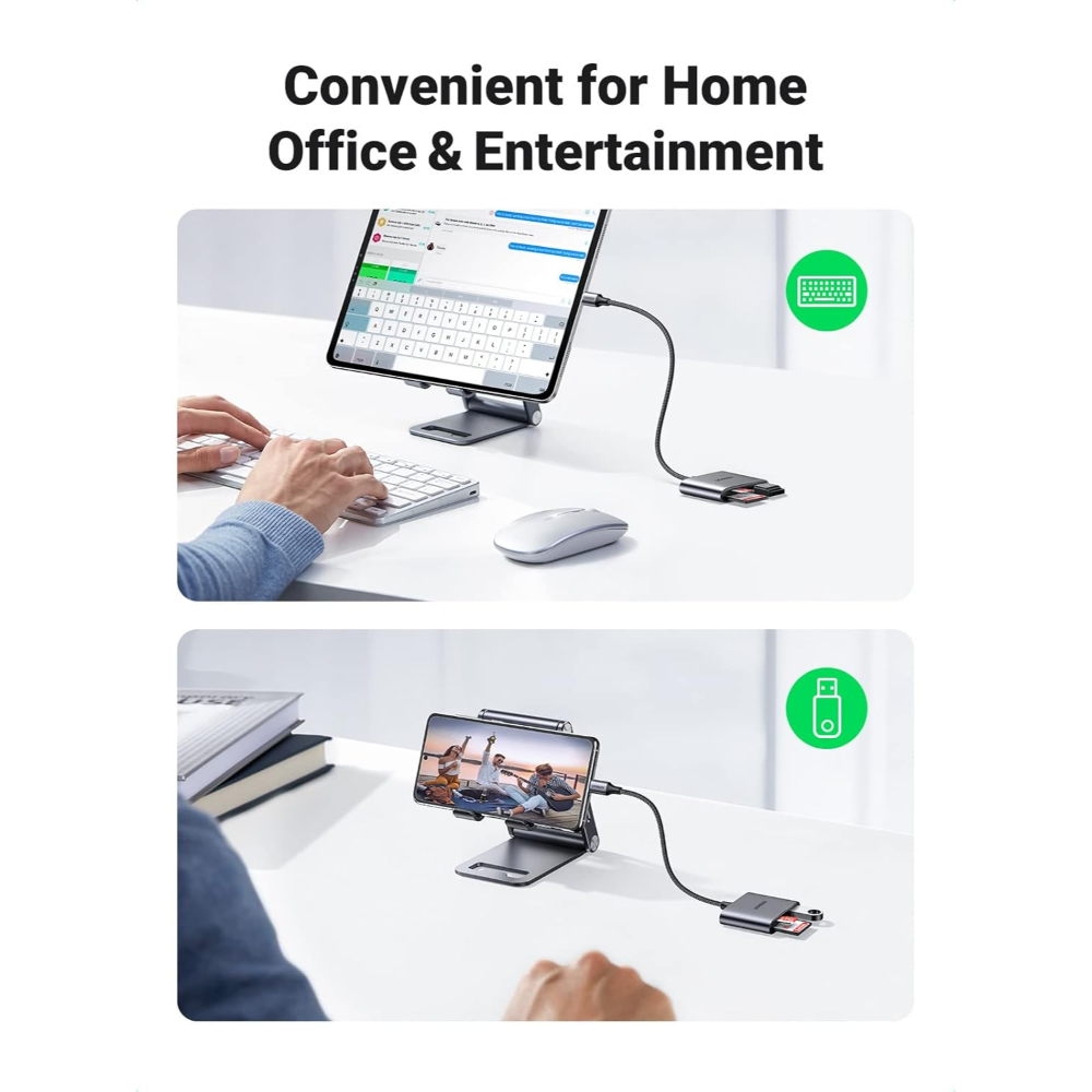 UGREEN 80798 USB-C to SD/TF + USB 2.0 Memory Card Reader - Image 4