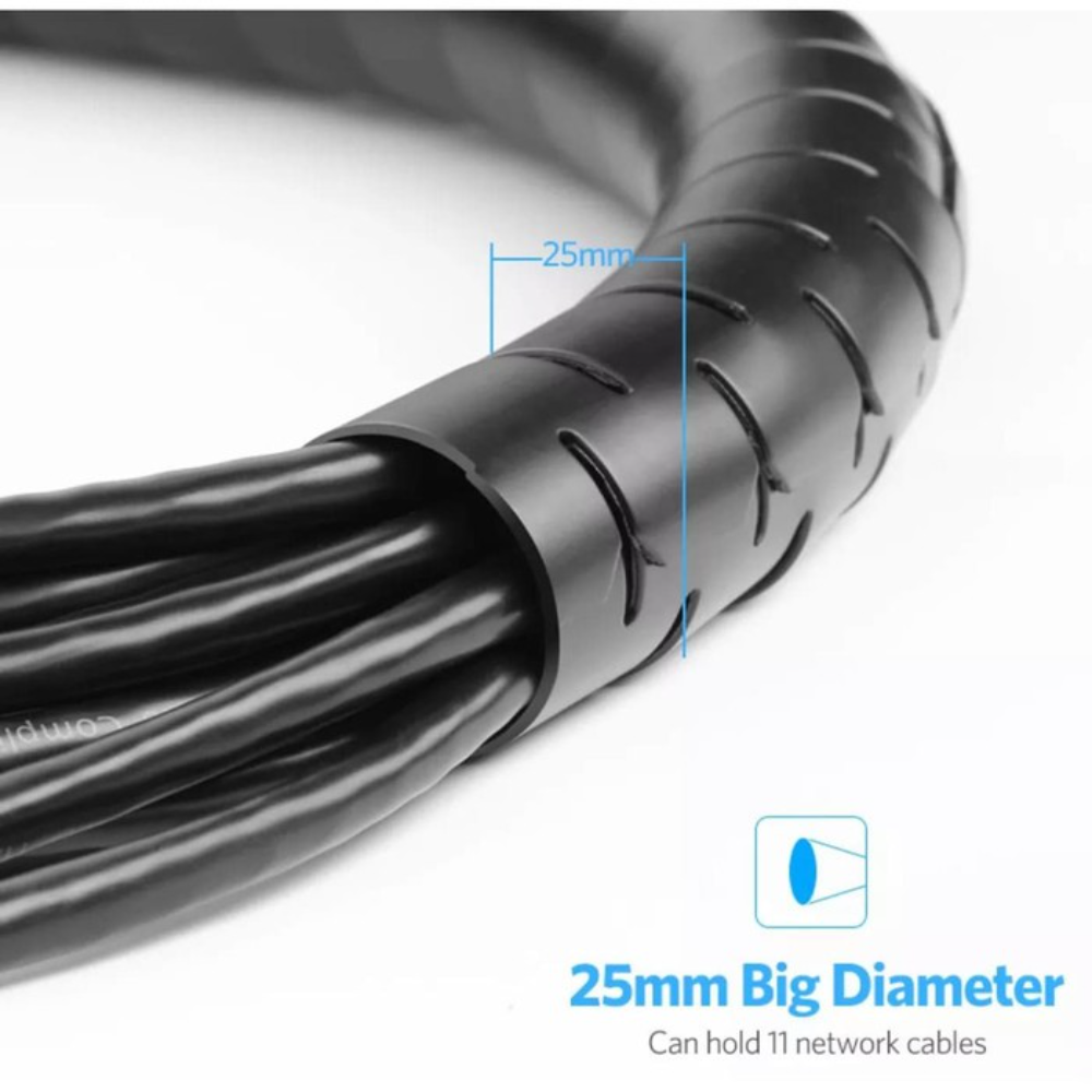 UGREEN 30820 PROTECTION TUBE 25mm CABLE ZIPPER 5M BLACK - Image 2