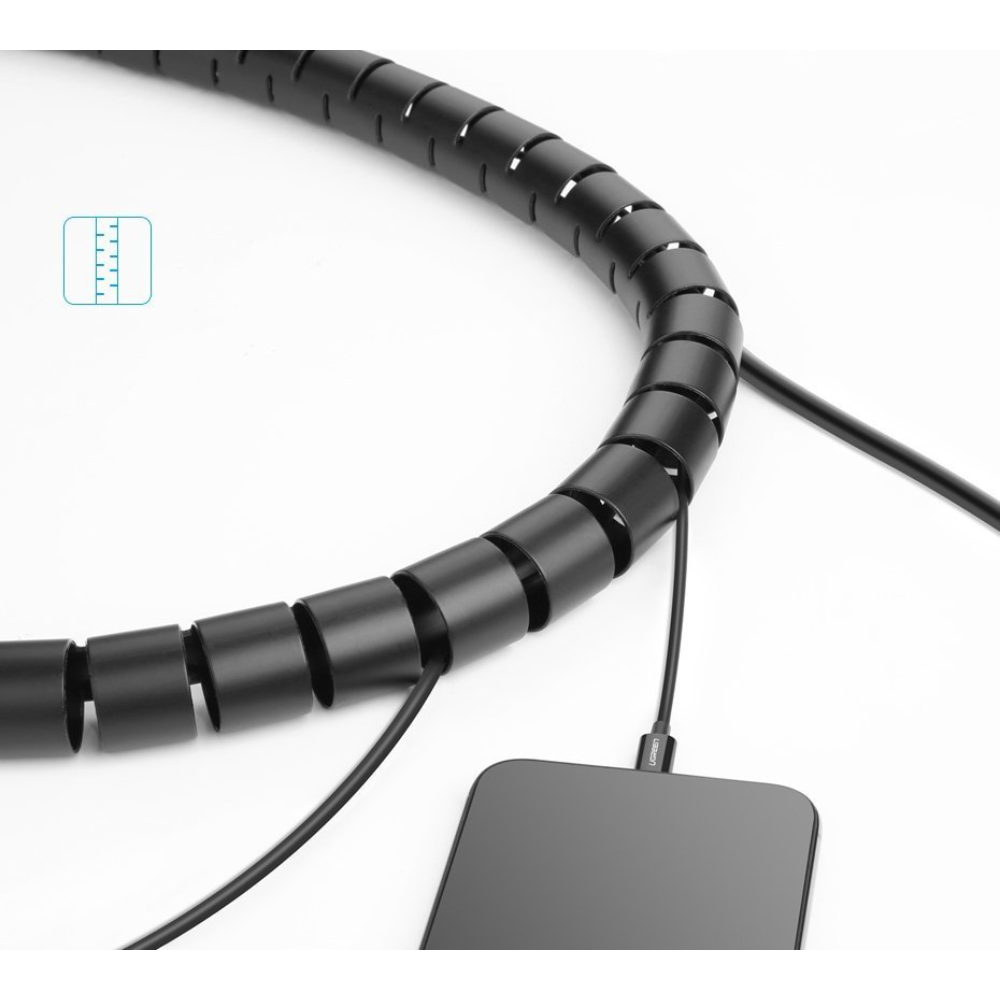 UGREEN 30820 PROTECTION TUBE 25mm CABLE ZIPPER 5M BLACK - Image 3
