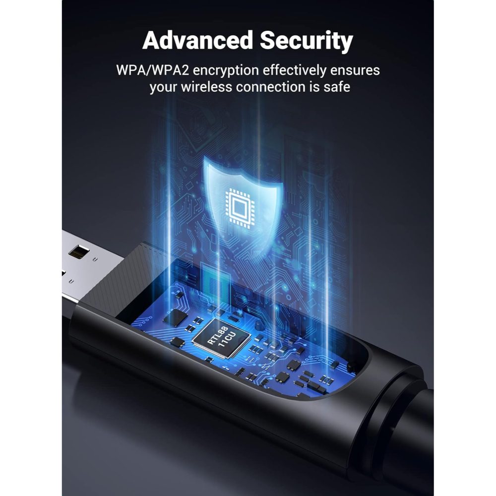 UGREEN 90339 AC650 USB WiFi Adapter for PC Desktop - Image 6