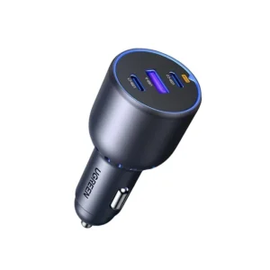 UGREEN 35025 SMART CHARGE 3-PORT FAST CAR CHARGER 130W (2XUSB-C / 1XUSB-A)
