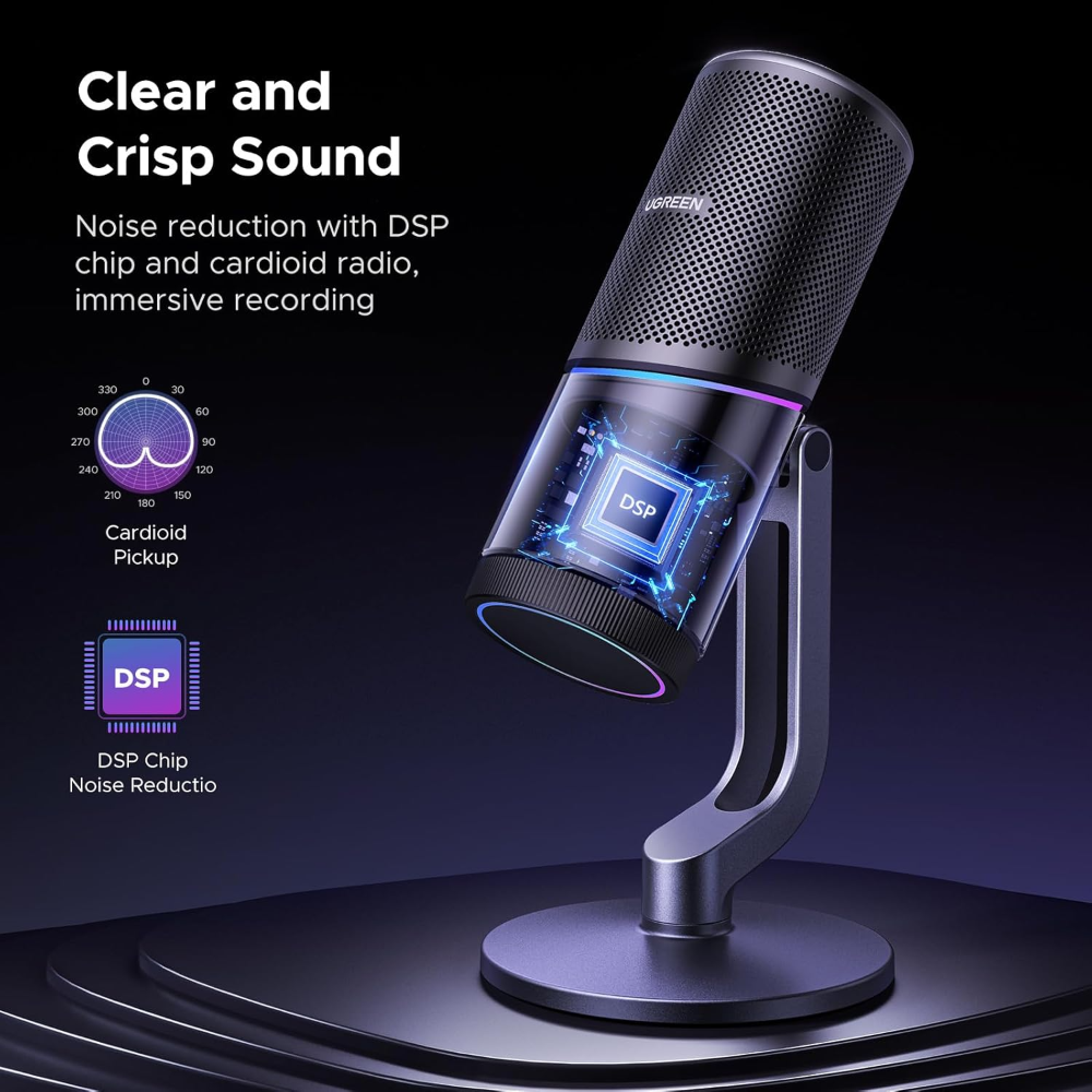 UGREEN 35629 Gaming USB Microphone With RGB Lights - Image 4