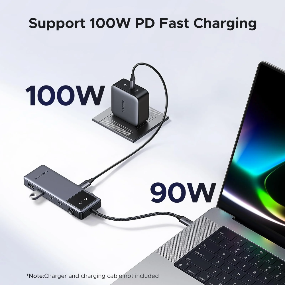 UGREEN 35998 UNO 6-IN-1 USB-C TO 1XHDMI, 2XUSB-C, 2XUSB-A, PD 100W HUB - Image 6