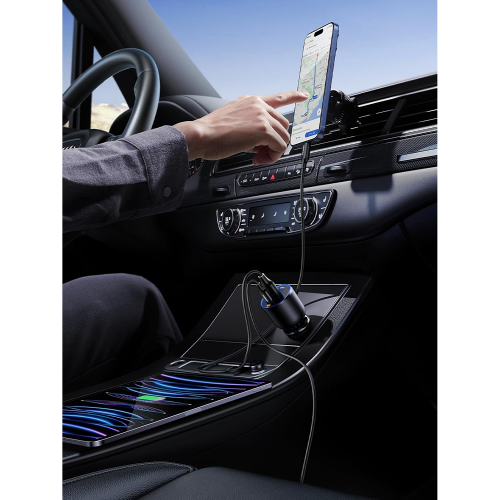 UGREEN 35025 SMART CHARGE 3-PORT FAST CAR CHARGER 130W (2XUSB-C / 1XUSB-A) - Image 9