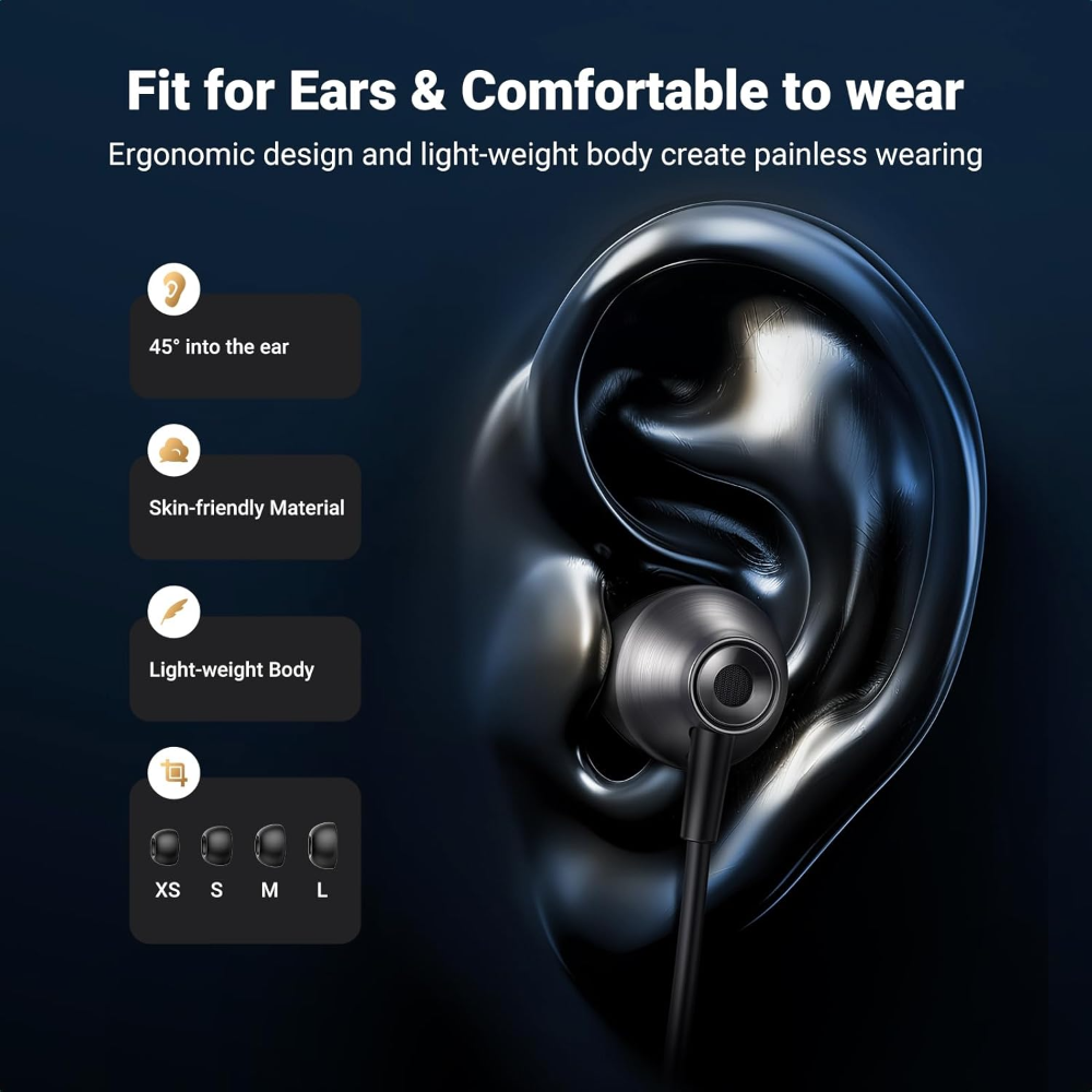 UGREEN 35756 WIRED EARPHONES WITH USB-C CONNECTOR BLACK - Image 2