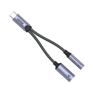 Unitek M205A USB-C to 3.5mm Audio Jack & PD 60W Charging Adapter