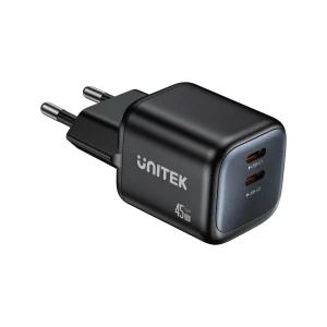 UNITEK P1129ABK01 ZENO 45W Dual-Port GaN Wall Charger
