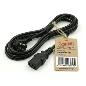 Unitek PC124BK03-EU-1M Desktop Power Cord EU 1M