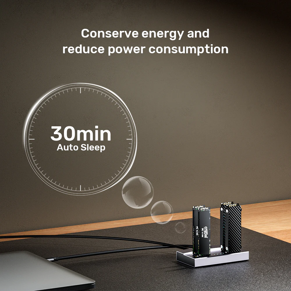 Unitek S1243BGY01-EU 4-Bay M.2 NVMe SSD Docking Station 40Gbps