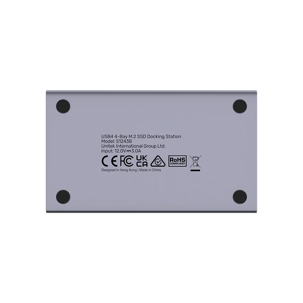 Unitek S1243BGY01-EU 4-Bay M.2 NVMe SSD Docking Station 40Gbps