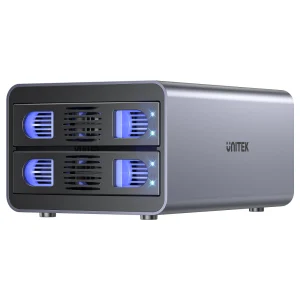 Unitek S1308C01 USB-C 2-Bay 2.5"/3.5" SATA External Hard Drive Enclosure