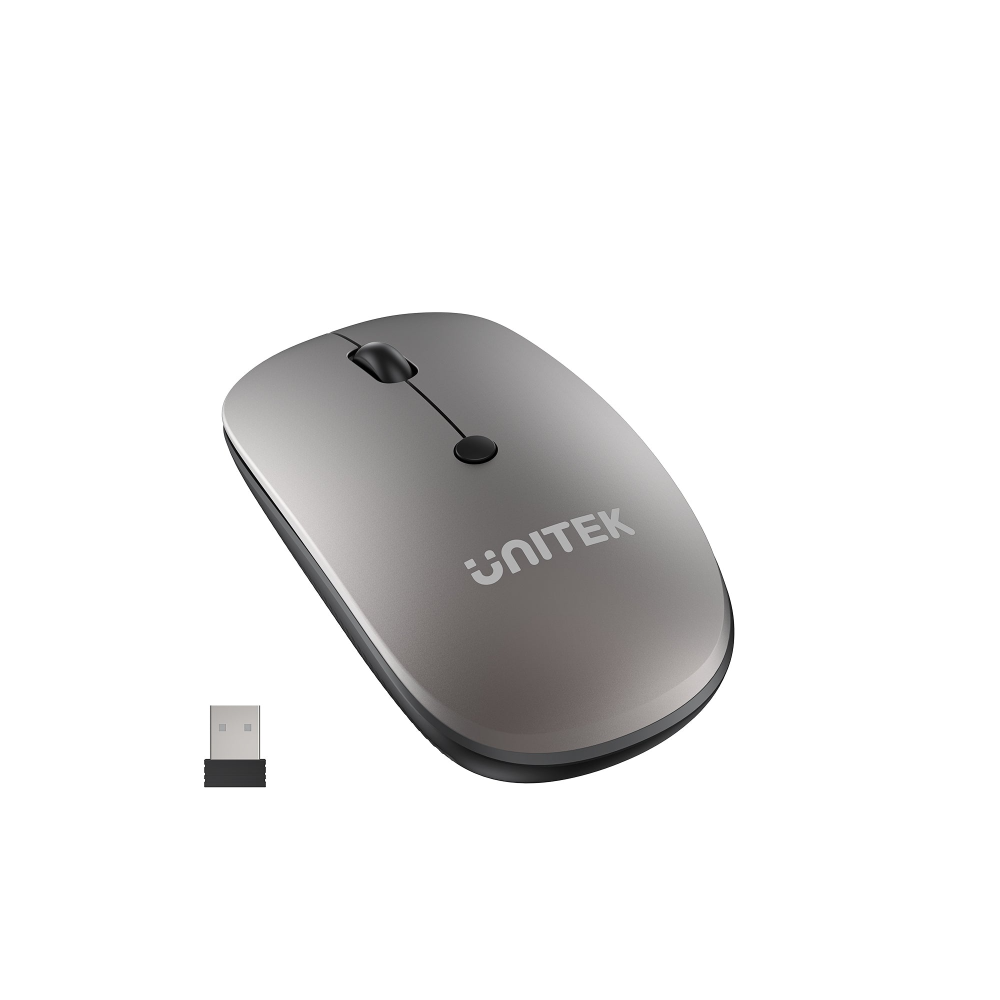 UNITEK T060AGY01 SLIMTRACK 2.4GHZ WIRELESS OPTICAL MOUSE SPACE GREY - Image 2