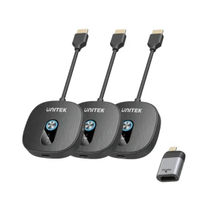 Unitek V1711ABK01 Wireless 1080P HDMI Transmitter with Dual Receivers 50M