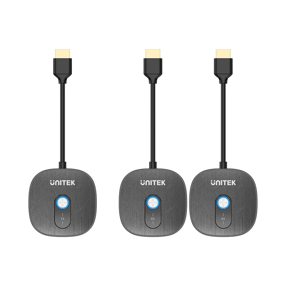 Unitek V1711ABK01 Wireless 1080P HDMI Transmitter with Dual Receivers 50M
